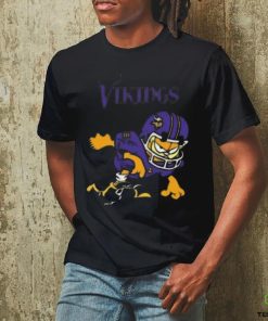 Minnesota vikings garfield cat grumpy football player shirt