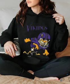 Minnesota vikings garfield cat grumpy football player shirt