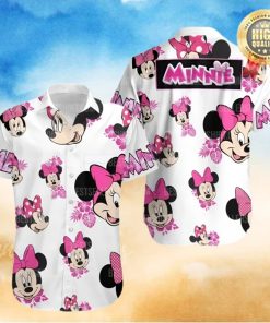 Minnie Mouse Disney Pink Floral Disney Hawaiian Shirt