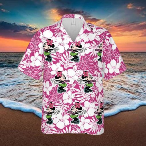 Minnie Mouse Floral Pattern Hawaiian Shirt
