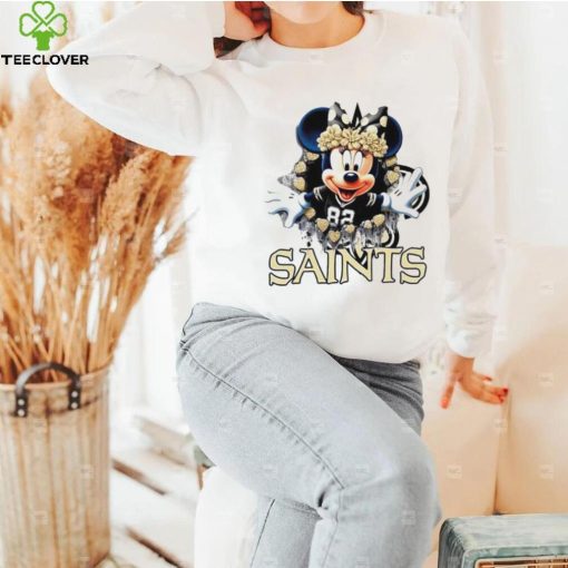 Minnie Mouse and Football New Orleans Saints hoodie, sweater, longsleeve, shirt v-neck, t-shirt