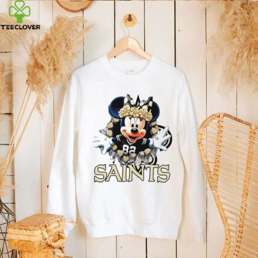 Minnie Mouse and Football New Orleans Saints hoodie, sweater, longsleeve, shirt v-neck, t-shirt