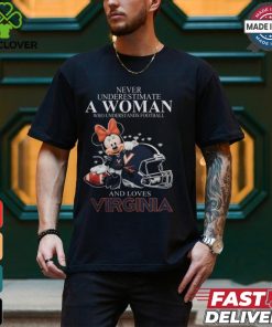 Minnie Mouse x Virginia Cavaliers Never Underestimate A Woman Who Understands Football And Loves Shirt