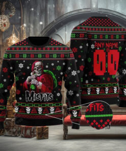 Misfits Christmas Santa Custom Name Chirstmas Gifts 2024 Xmas For Family And Friends Ugly Sweater