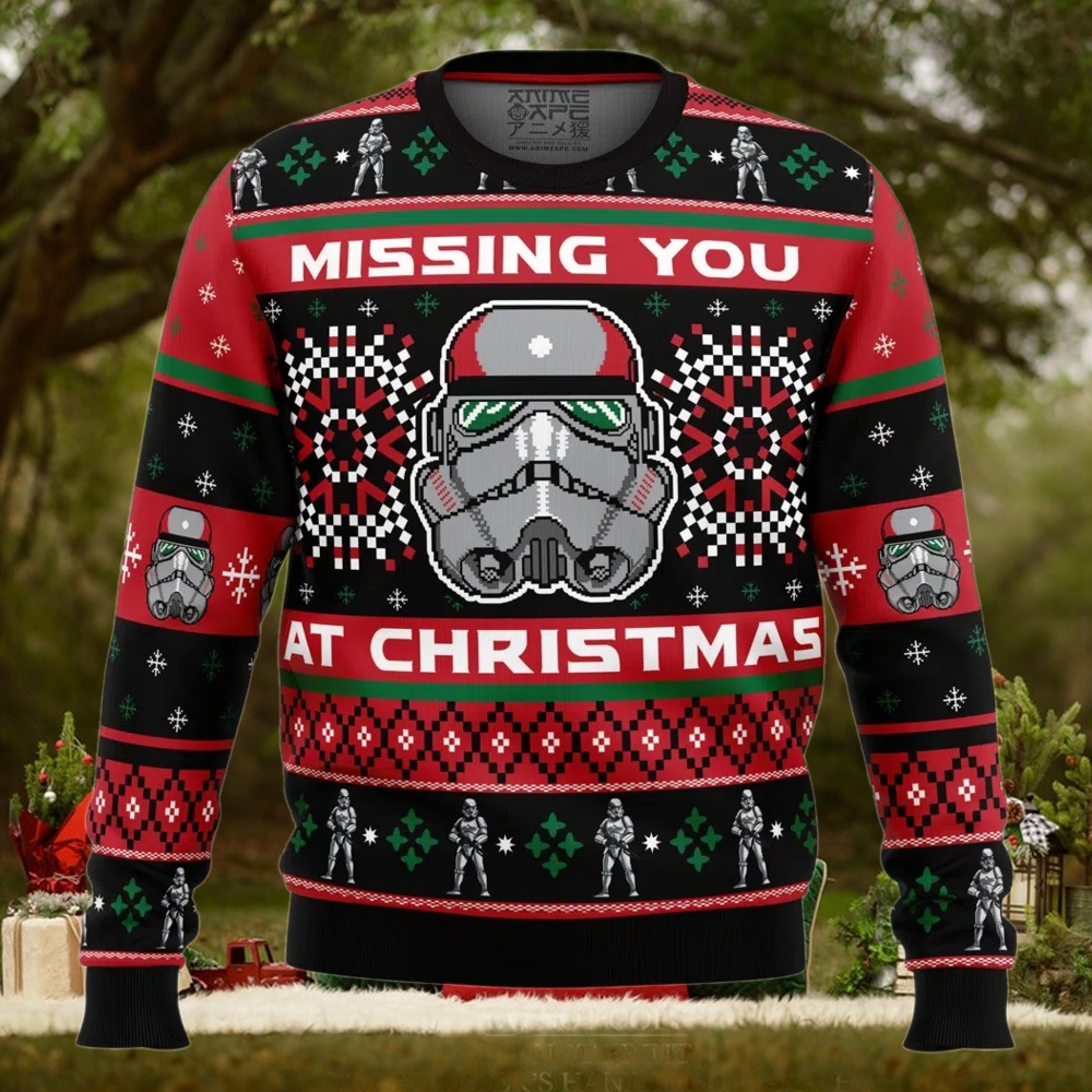 Missing You At Christmas Stormtrooper Star Wars Ugly Christmas Sweater Missing You At Christmas Stormtrooper Star Wars Ugly Christmas Sweater