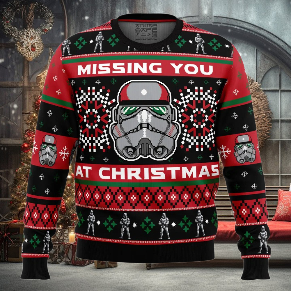 Missing You At Christmas Stormtrooper Star Wars Ugly Christmas Sweater Missing You At Christmas Stormtrooper Star Wars Ugly Christmas Sweater