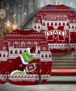 Mississippi State Bulldogs Grinch NCAA Christmas Ugly Sweater