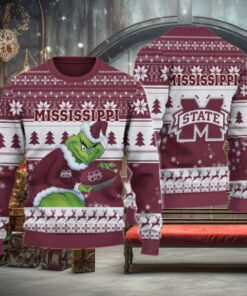 Mississippi State Bulldogs Grinch Ugly Christmas Sweater