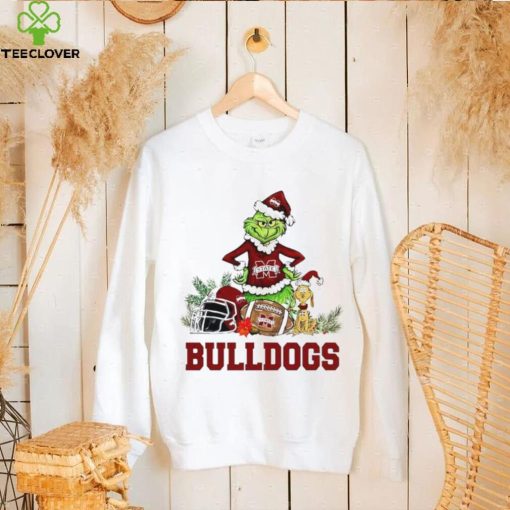 Mississippi State Bulldogs Grinch and Max dog funny Christmas hoodie, sweater, longsleeve, shirt v-neck, t-shirt