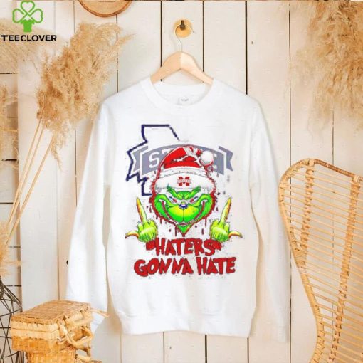 Mississippi State Bulldogs Grinch middle finger haters gonna hate shirt