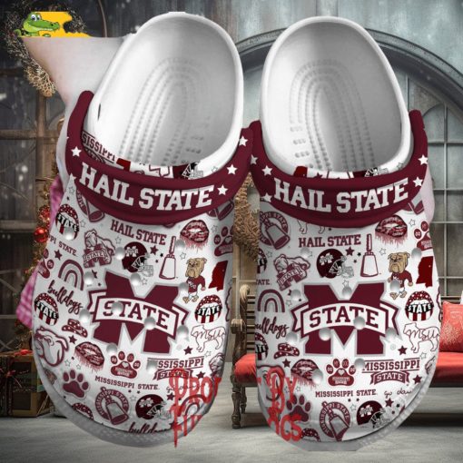 Mississippi State Bulldogs Hail State Crocs Slippers