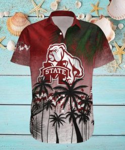 Mississippi State Bulldogs Hawaiian Shirt Summer Gift Coconut Tree Tropical Grunge Pattern For NCAA Fans