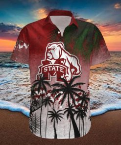 Mississippi State Bulldogs Hawaiian Shirt Summer Gift Coconut Tree Tropical Grunge Pattern For NCAA Fans