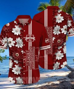 Mississippi State Bulldogs NCAA Floral Full Print Classic Hawaiian Shirt