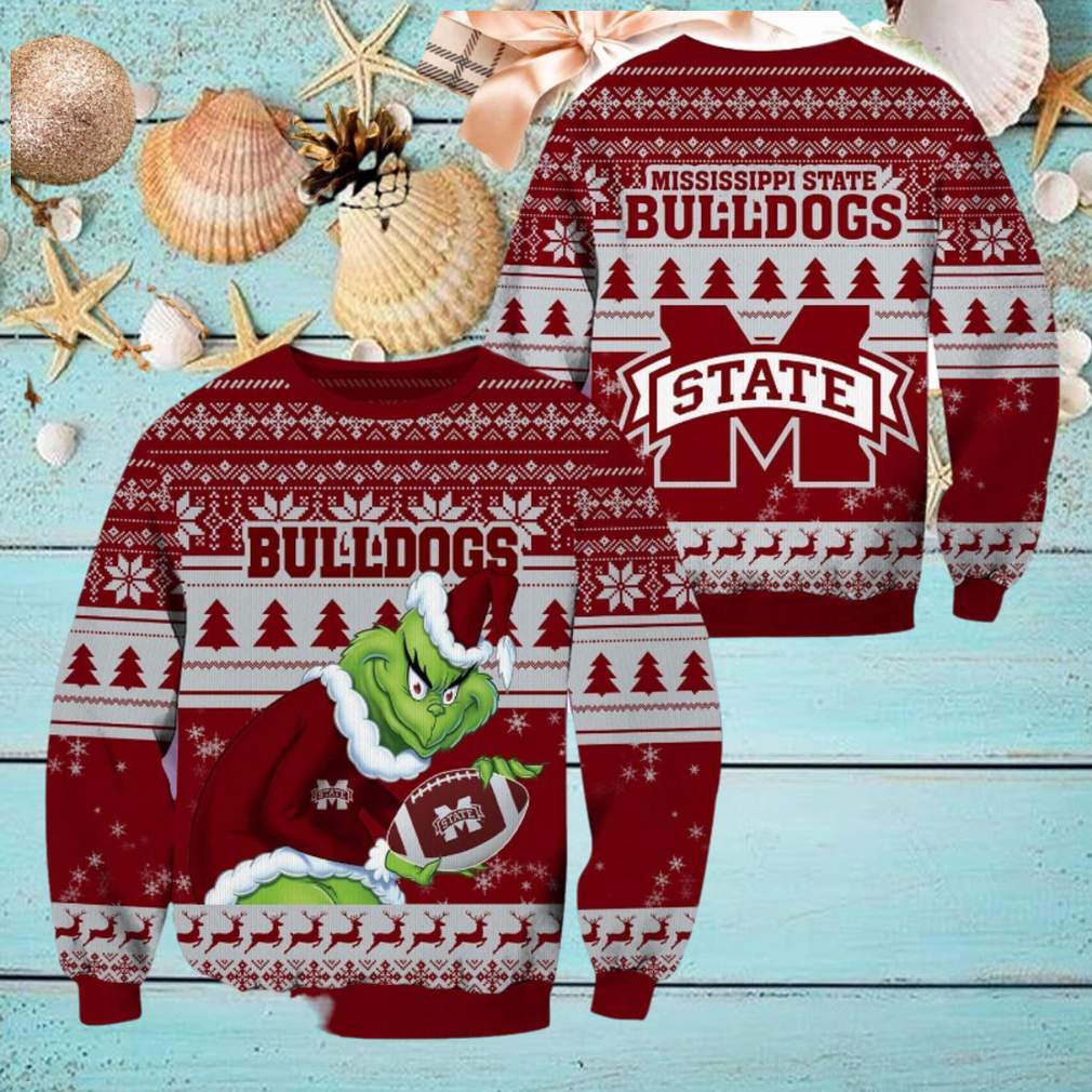 Mississippi State Bulldogs NCAA Grinch Hug Logo Ugly Christmas Sweater Special Christmas Gift For Fans Mississippi State Bulldogs NCAA Grinch Hug Logo Ugly Christmas Sweater Special Christmas Gift For Fans