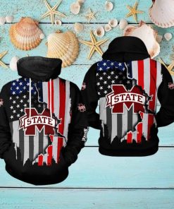 Mississippi State Bulldogs NCAA US Flag 3D Printed Hoodie