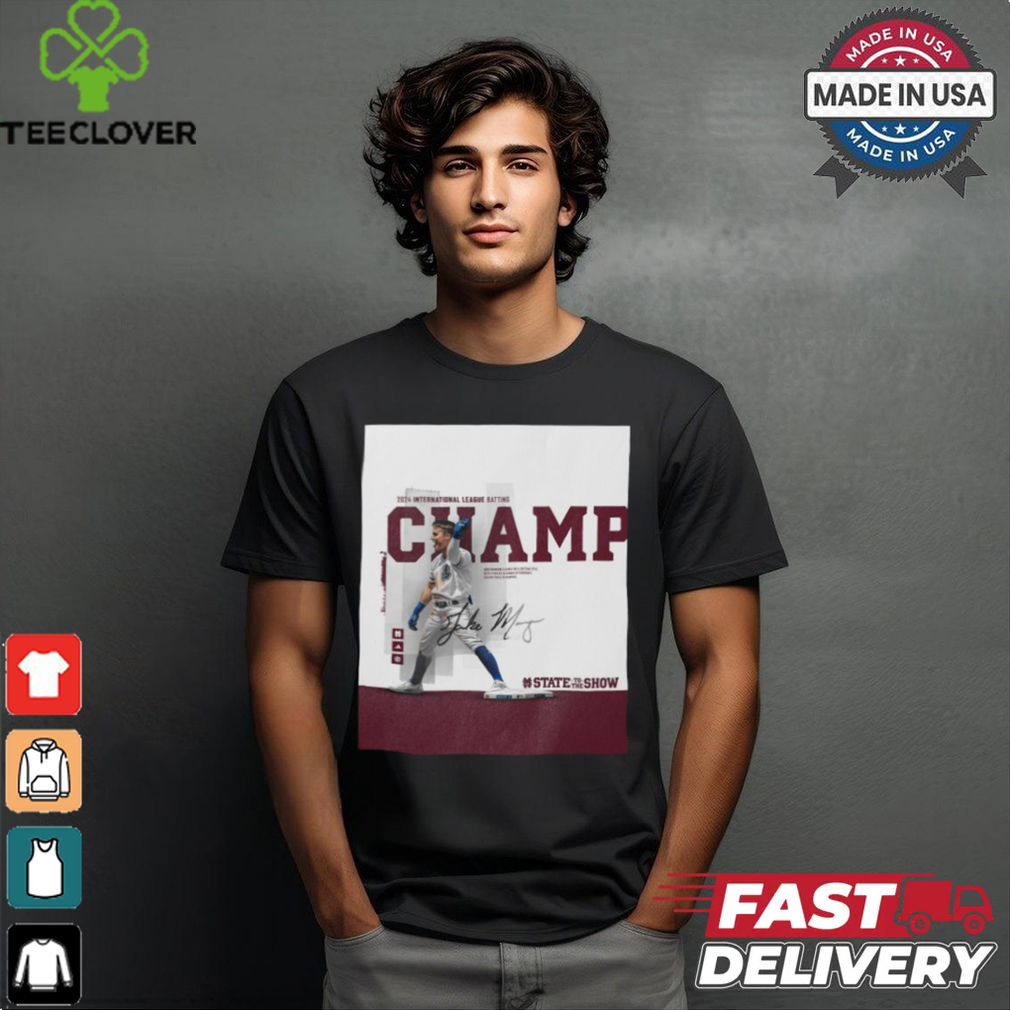 Mississippi State Jake Mangum 2024 International League Batting Champ Signature Poster t shirt Mississippi State Jake Mangum 2024 International League Batting Champ Signature Poster t shirt