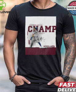 Mississippi State Jake Mangum 2024 International League Batting Champ Signature Poster t shirt