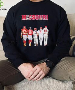 Missouri Sports Teams Kelce Mahomes Molina Pujols And Wainwright Signatures Shirt 2 Missouri Sports Teams Kelce Mahomes Molina Pujols And Wainwright Signatures Shirt