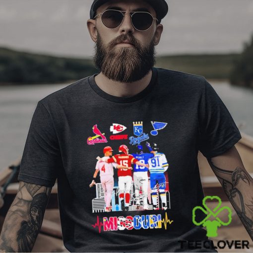 Missouri Teams Sport Yadier Molina Salvador Perez Patrick Mahome Signature Signature Shirt