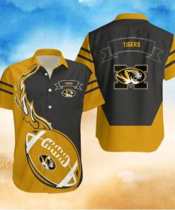 Missouri Tigers 3D Hawaiian Shirt Flame Ball NCAA Men And Women Gift For Fans