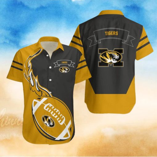 Missouri Tigers 3D Hawaiian Shirt Flame Ball NCAA Men And Women Gift For Fans