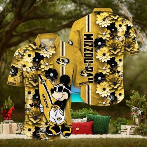 Missouri Tigers Hawaiian Shirt Mickey Love Surfing Trending Summer Gift