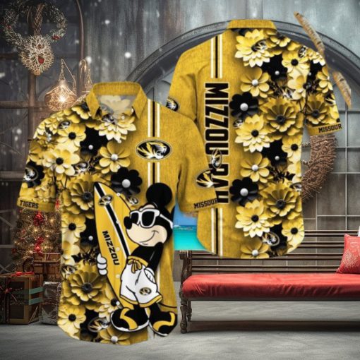 Missouri Tigers Hawaiian Shirt Mickey Love Surfing Trending Summer Gift