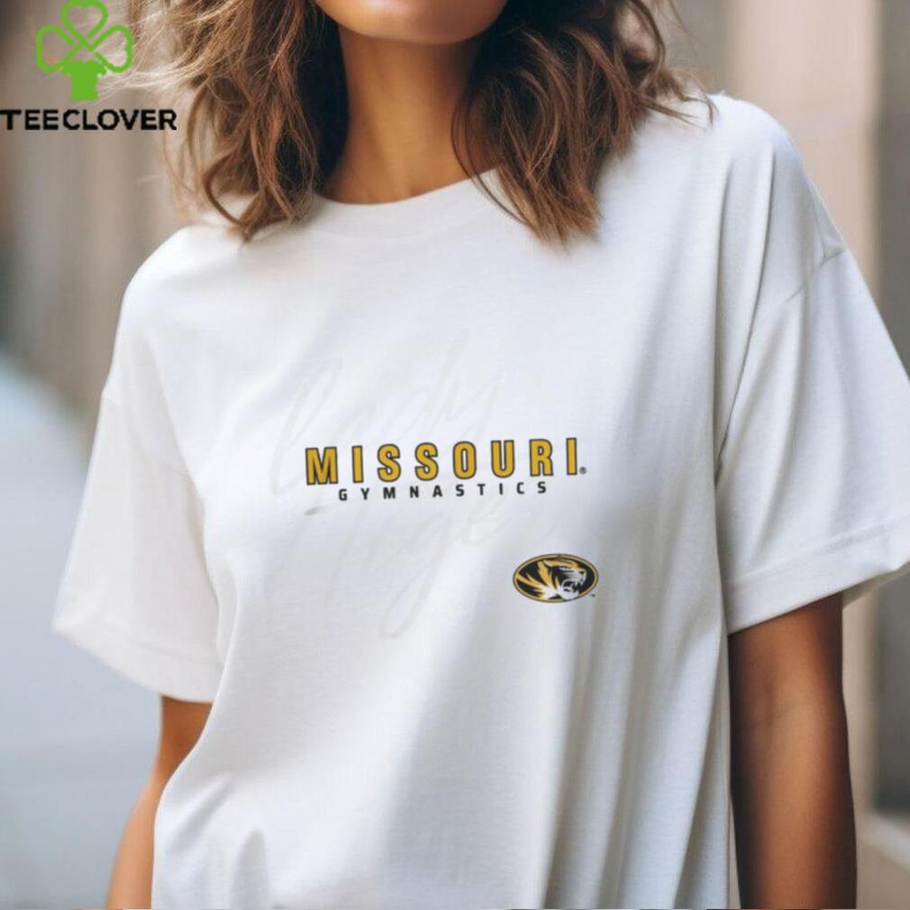 Missouri Tigers Lady Tigers Oval Tiger Head Gymnastics White T Shirt Missouri Tigers Lady Tigers Oval Tiger Head Gymnastics White T Shirt