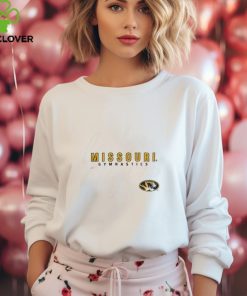 Missouri Tigers Lady Tigers Oval Tiger Head Gymnastics White T Shirt