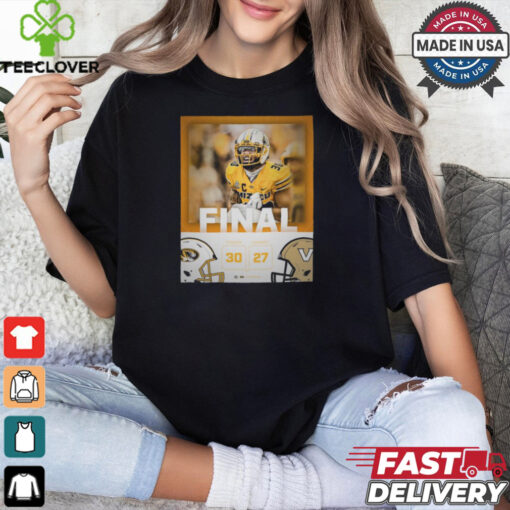 Missouri Tigers Win 30 27 Vanderbilt Football 2024 Game Day Final Score Shirt