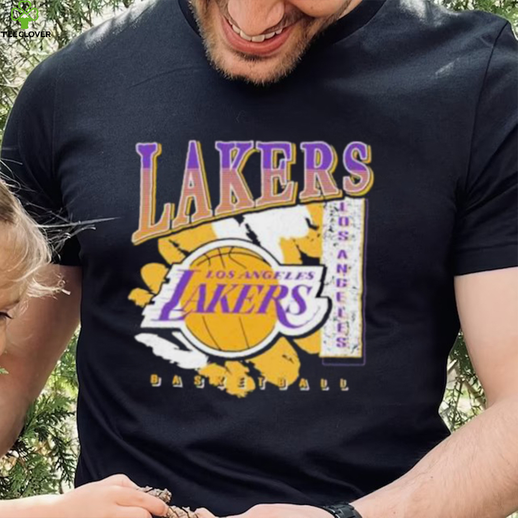 Mitchell And Ness L.A Lakers Paintbrush Crew shirt Mitchell And Ness L.A Lakers Paintbrush Crew shirt