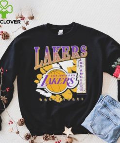 Mitchell And Ness L.A Lakers Paintbrush Crew shirt 4 Mitchell And Ness L.A Lakers Paintbrush Crew shirt