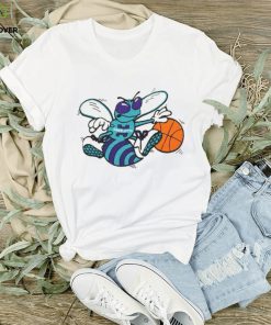 Mitchell & Ness Cream Charlotte Hornets Chainstitch Felt Shirt