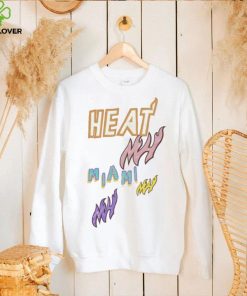 Mitchell and Ness Miami Heat Pink Logo T Shirt