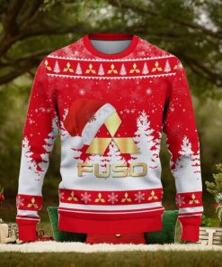 Mitsubishi Fuso Ugly Christmas Sweater Car Lovers Santa Hat Tree Christmas For Fans Gift