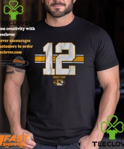 Mizzo Football Brady Cook 12 Stripe Shirt