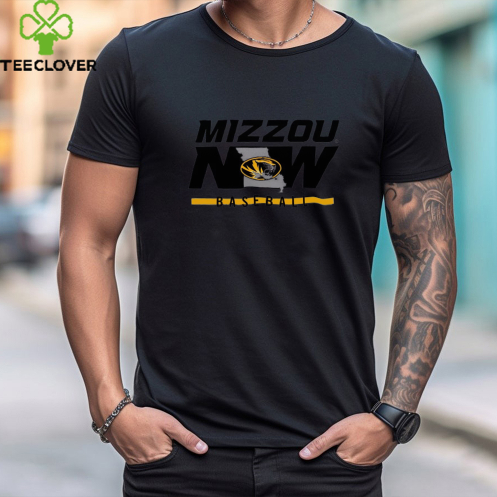 Mizzou Tigers 2024 Baseball Now State Tiger Head Grey T Shirt Mizzou Tigers 2024 Baseball Now State Tiger Head Grey T Shirt