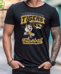 Mizzou Tigers Baseball Head Player Tiger Head Black T Shirt