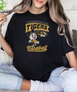 Mizzou Tigers Baseball Head Player Tiger Head Black T Shirt