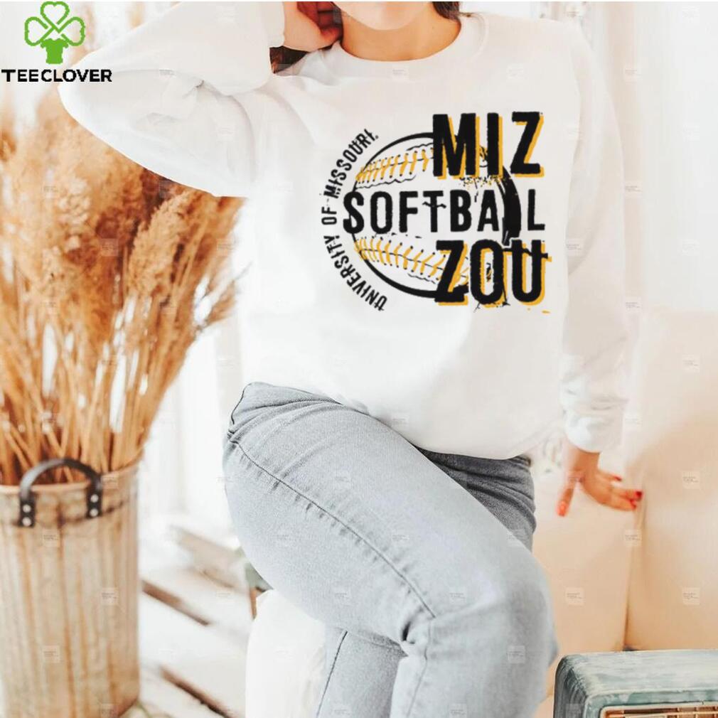Mizzou Tigers MIZ ZOU Softball White T Shirt Mizzou Tigers MIZ ZOU Softball White T Shirt