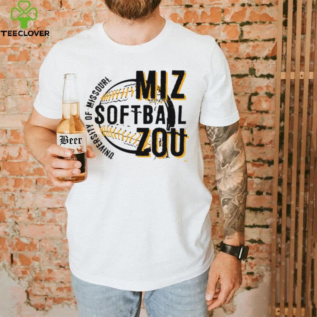 Mizzou Tigers MIZ ZOU Softball White T Shirt Mizzou Tigers MIZ ZOU Softball White T Shirt