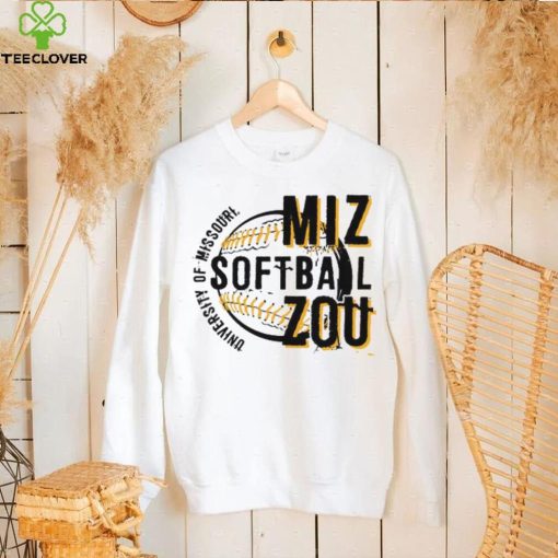 Mizzou Tigers MIZ ZOU Softball White T Shirt