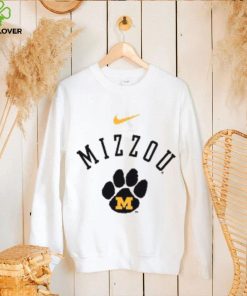 Mizzou Tigers Nike® 2023 Women's Vault M Paw Logo White Crew Shirt 1 Mizzou Tigers Nike® 2023 Women's Vault M Paw Logo White Crew Shirt