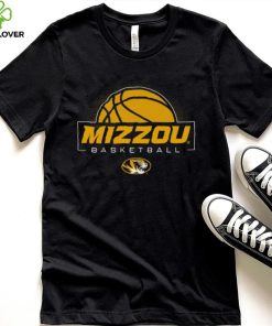 Mizzou Tigers Oval Tiger Head Basketball Black T Shirt