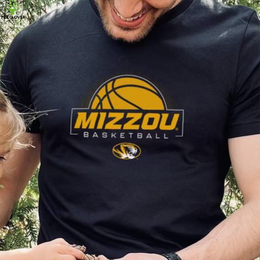 Mizzou Tigers Oval Tiger Head Basketball Black T Shirt