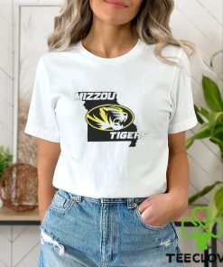 Mizzou Tigers Oval Tiger Head State Outline Gold Sec shirt