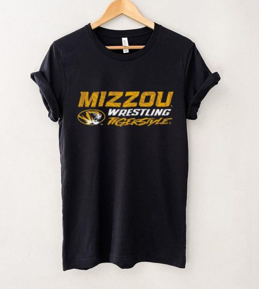 Mizzou Tigers Oval Tiger Head Youth Tiger Style Wrestling Black T Shirt