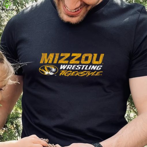 Mizzou Tigers Oval Tiger Head Youth Tiger Style Wrestling Black T Shirt