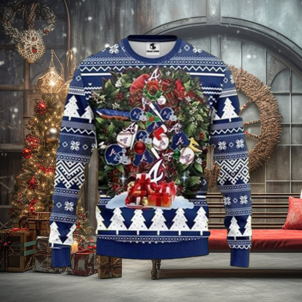 Mlb Atlanta Braves Custom Ugly Christmas Sweater Mlb Atlanta Braves Custom Ugly Christmas Sweater